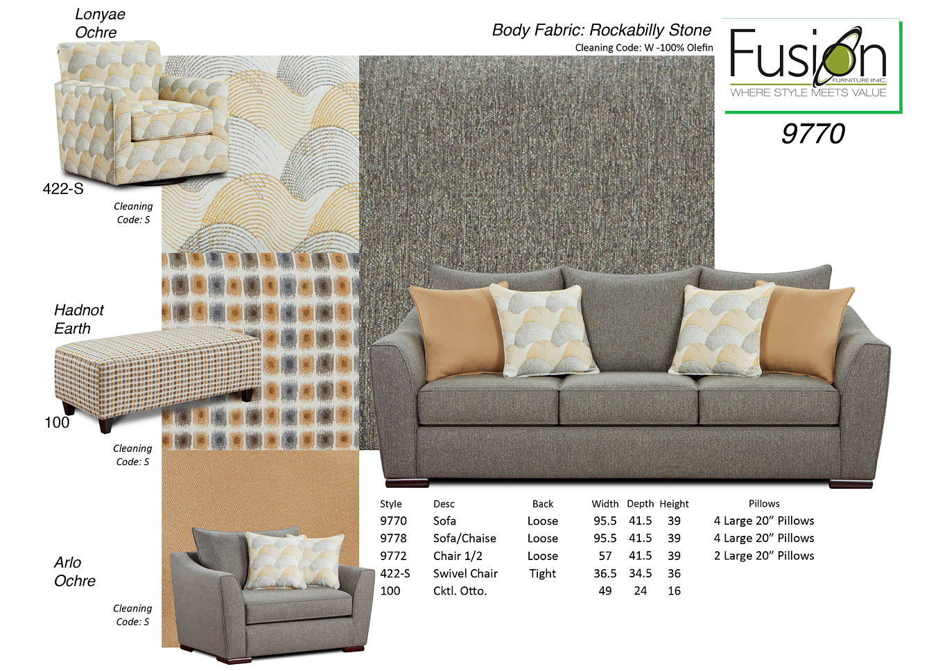 Glory Silver Sandstone Cocktail Ottoman,Fusion Furniture Inc