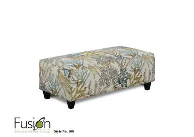 Image for Labyrinth Sky Coral Reef Carribean Cocktail Ottoman