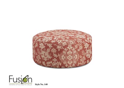 Image for Longevity Muslin Bedoya Pepper Cocktail Ottoman
