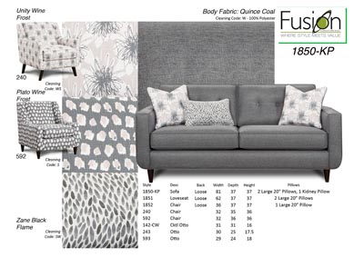 Image for Quince Coal Sonic Silver Sofa