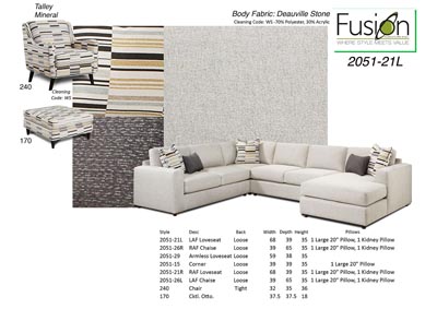 Image for Deauville Stone Deauville Stone Loveseat w/Chaise