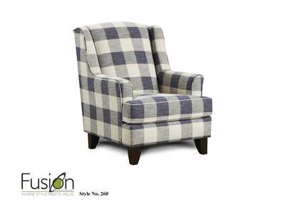 Image for Catalina Linen Yucatan Indigo Accent Chair