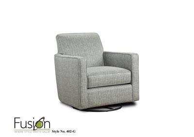 Image for Braxton Fog Deja Vu Steel Blue Swivel Glider Chair