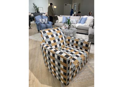 Image for 23-00KpTreatyLinen(Revolution) Tattletale Seaglass Swivel Glider Chair