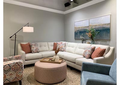 Image for Baja Natural Gray Cocktail Ottoman