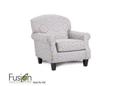 Image for Bates Nickle Evanwood Smokey Blue Accent Chair