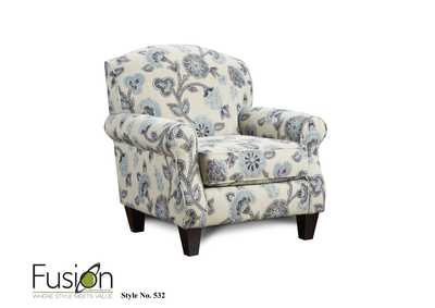 Image for Catalina Linen Maya Indigo Accent Chair