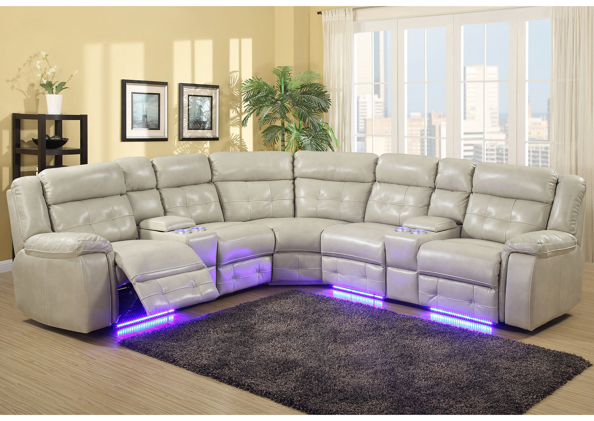 Power Sectional,Galaxy Home Furniture