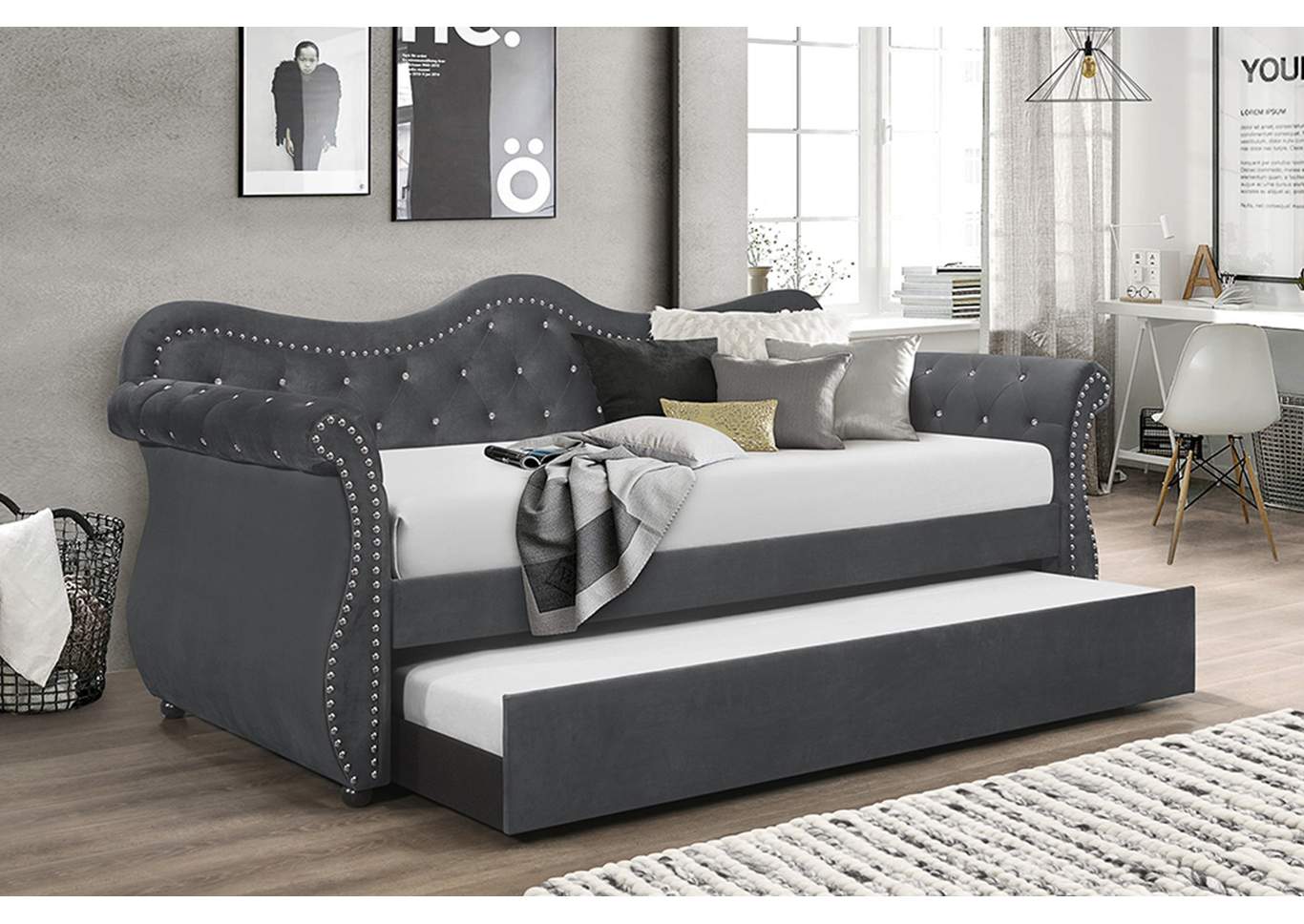 Gray Day Bed,Galaxy Home Furniture