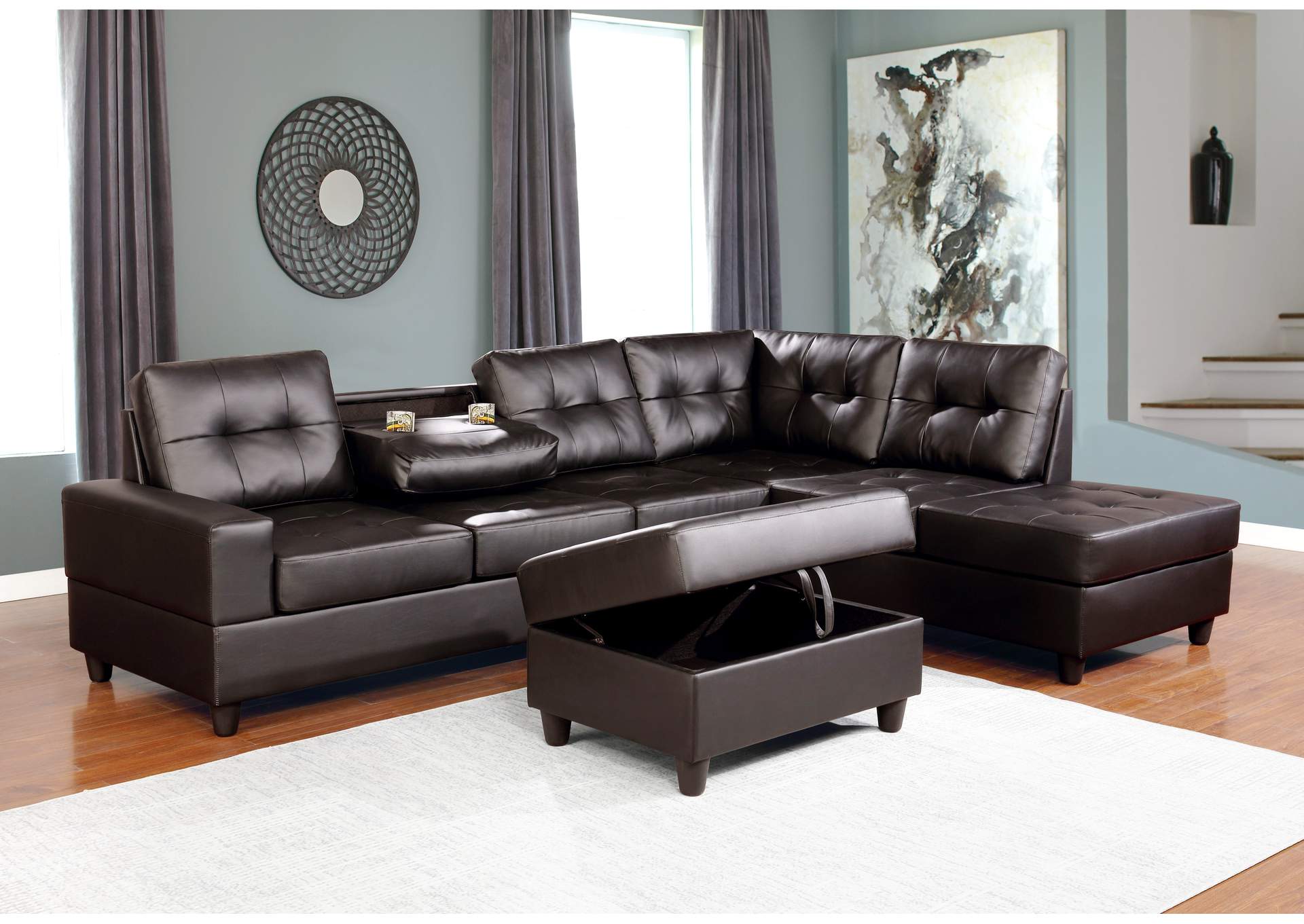 Reversable Sectional Sofa,Galaxy Home Furniture