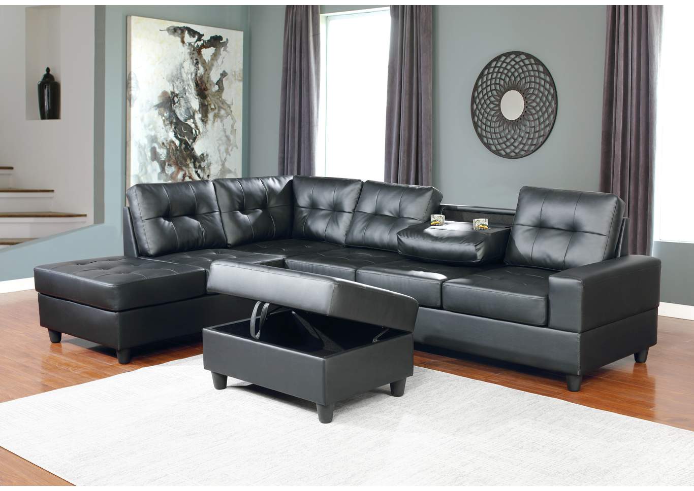 Reversable Sectional Sofa,Galaxy Home Furniture