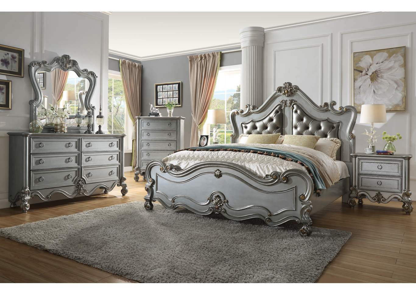 Queen Bed,Galaxy Home Furniture