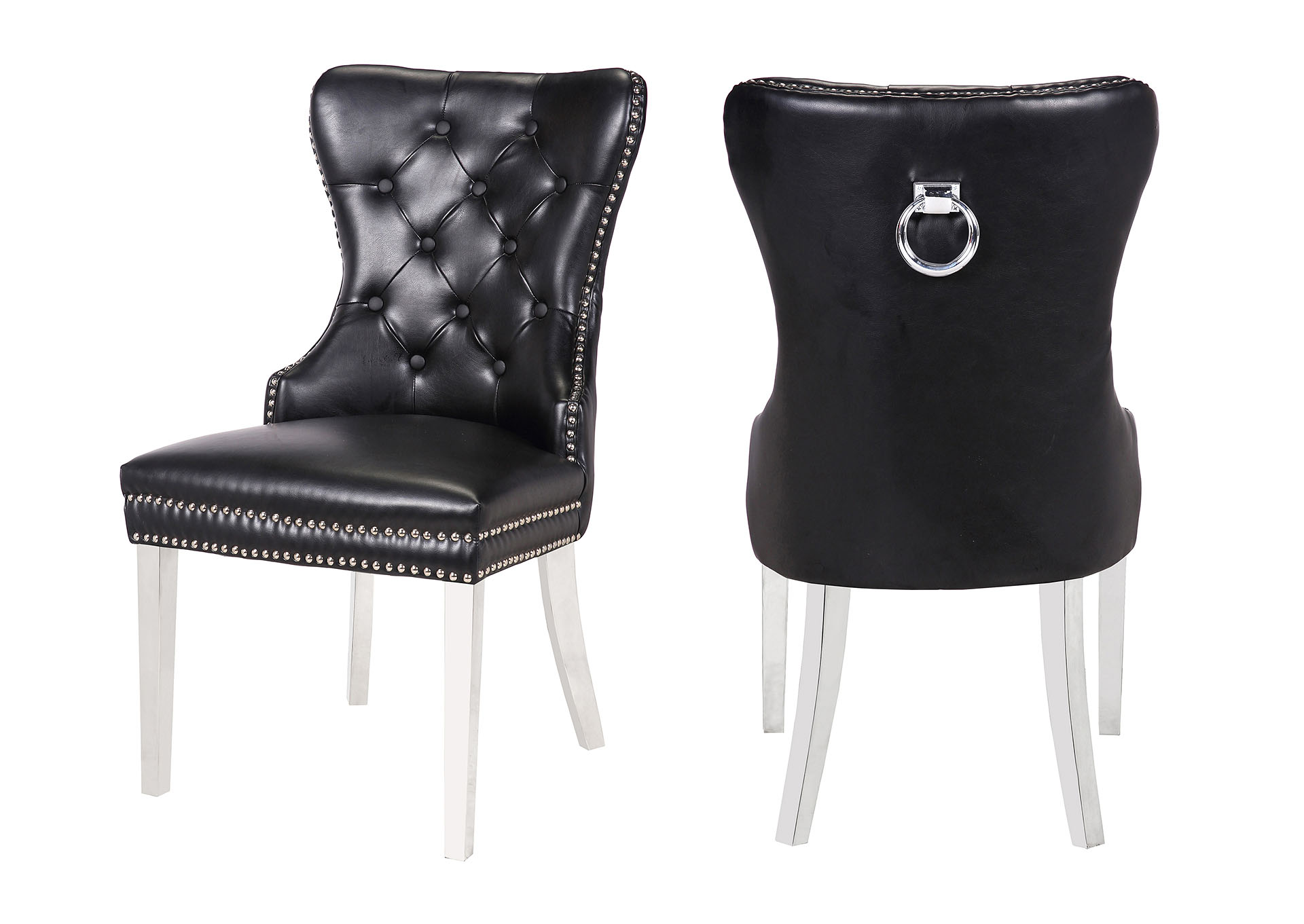 Erica Black Accent chairs / dining chairs,Galaxy Home Furniture