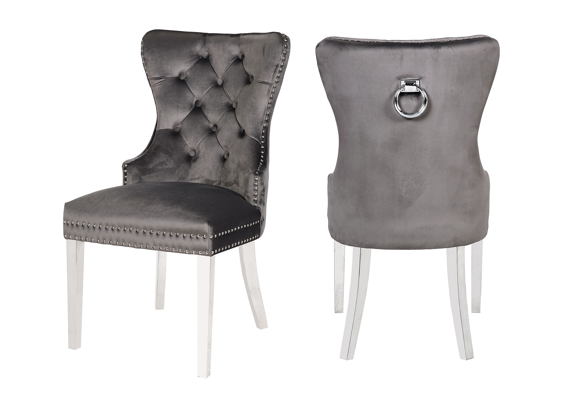 Erica Dark Gray Accent chairs / dining chairs,Galaxy Home Furniture