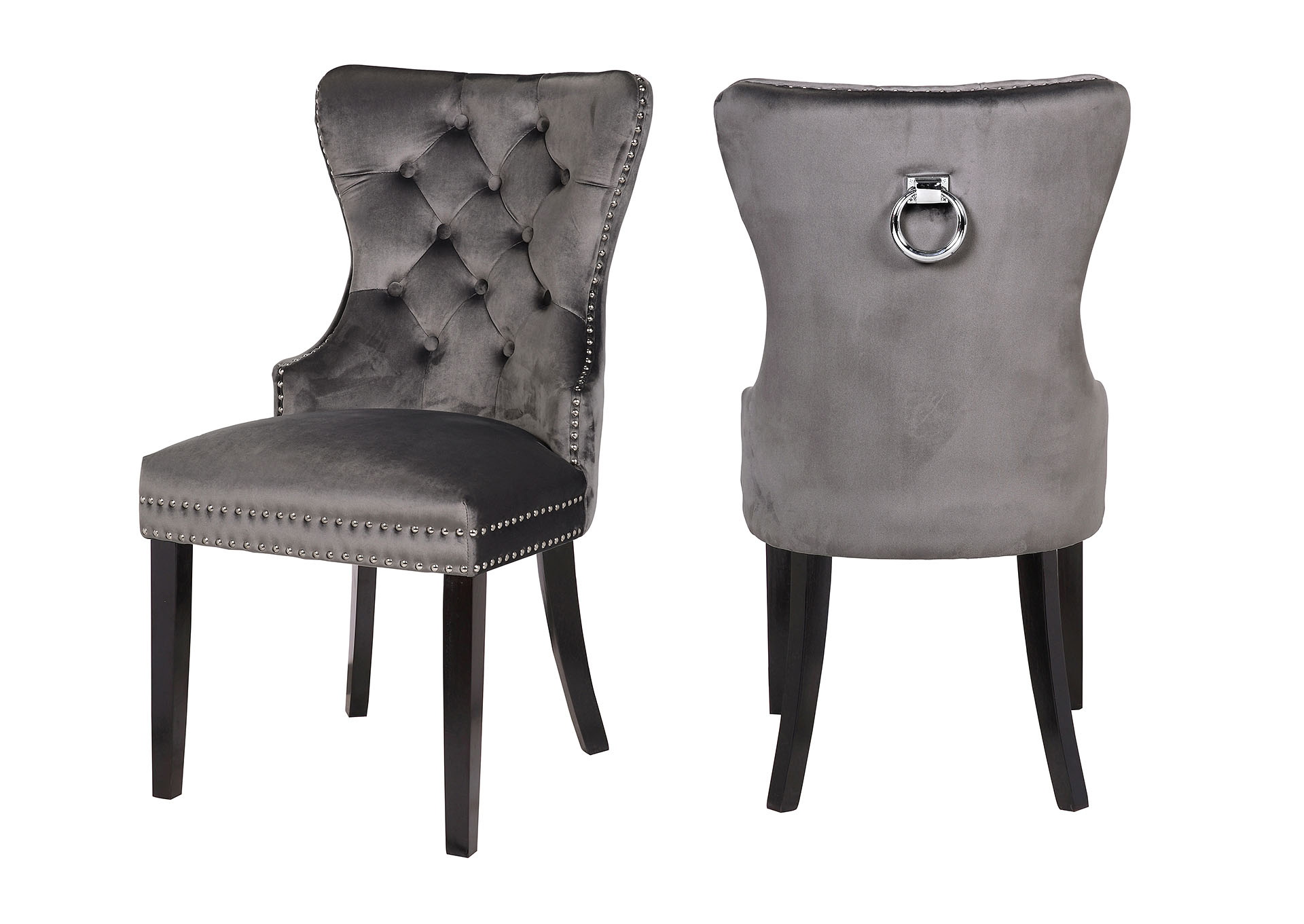 Erica Dark Gray Accent chairs / dining chairs,Galaxy Home Furniture