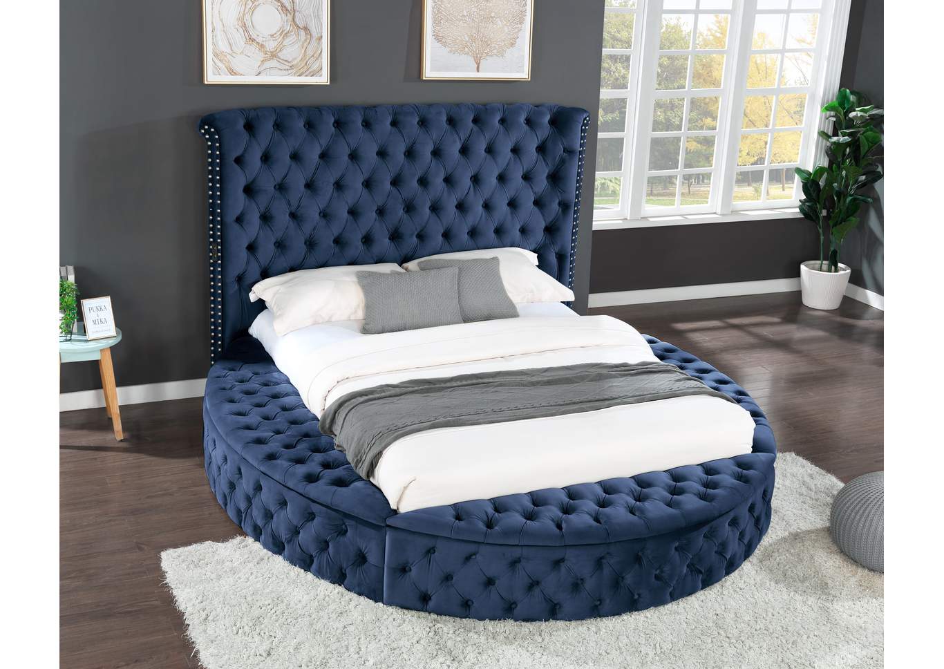 Queen Upholstered Bed,Galaxy Home Furniture