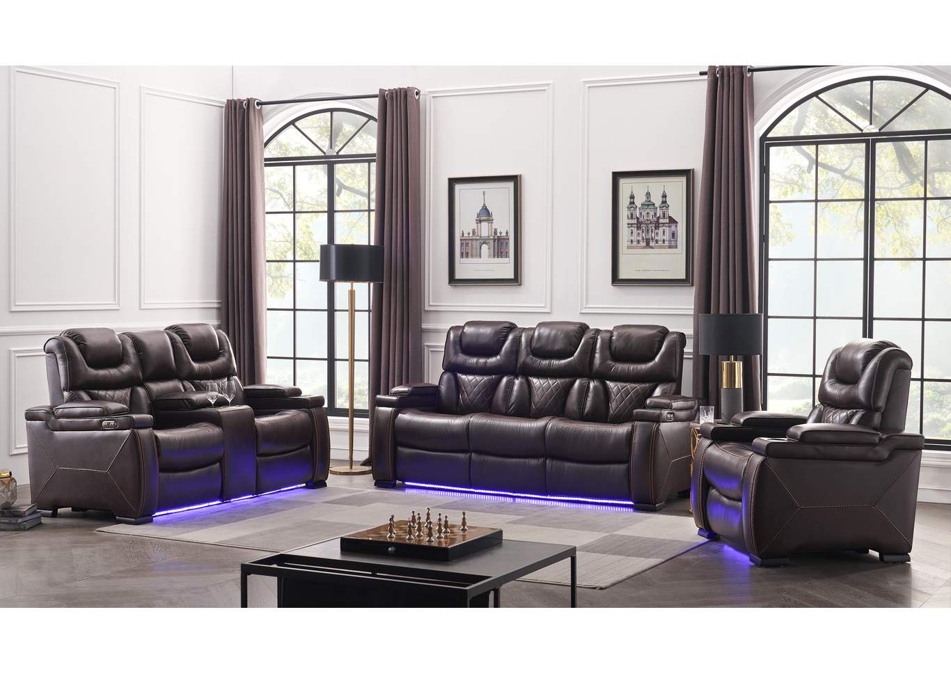 3 Piece Living Room Set,Galaxy Home Furniture