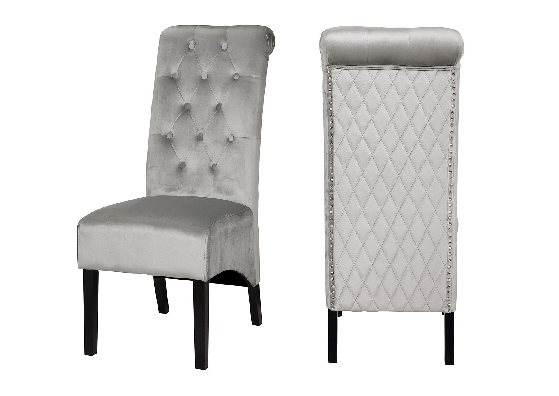 Lucy Light Gray Accent chairs / dining chairs,Galaxy Home Furniture