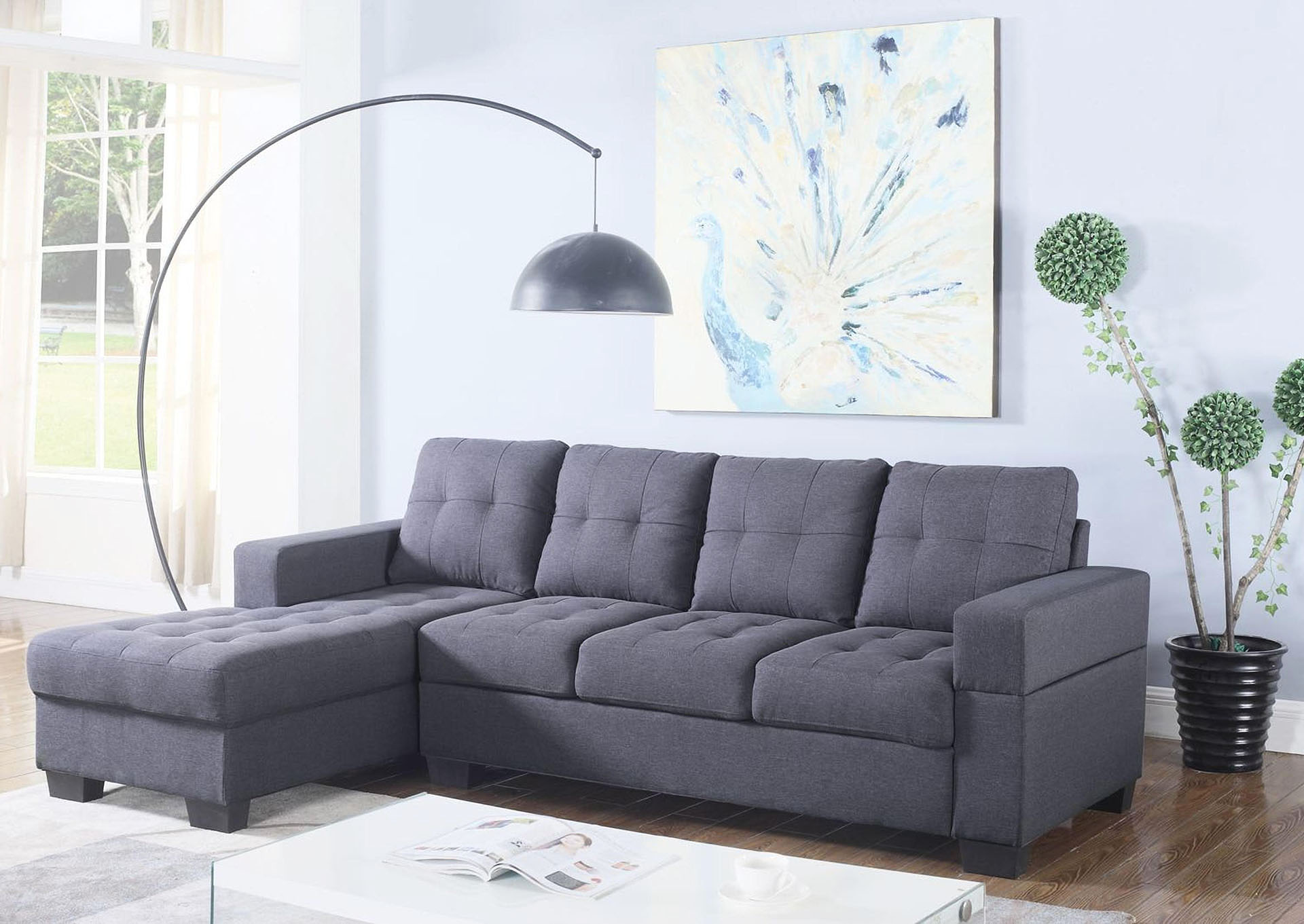 Grey Maria Sofa,Galaxy Home Furniture