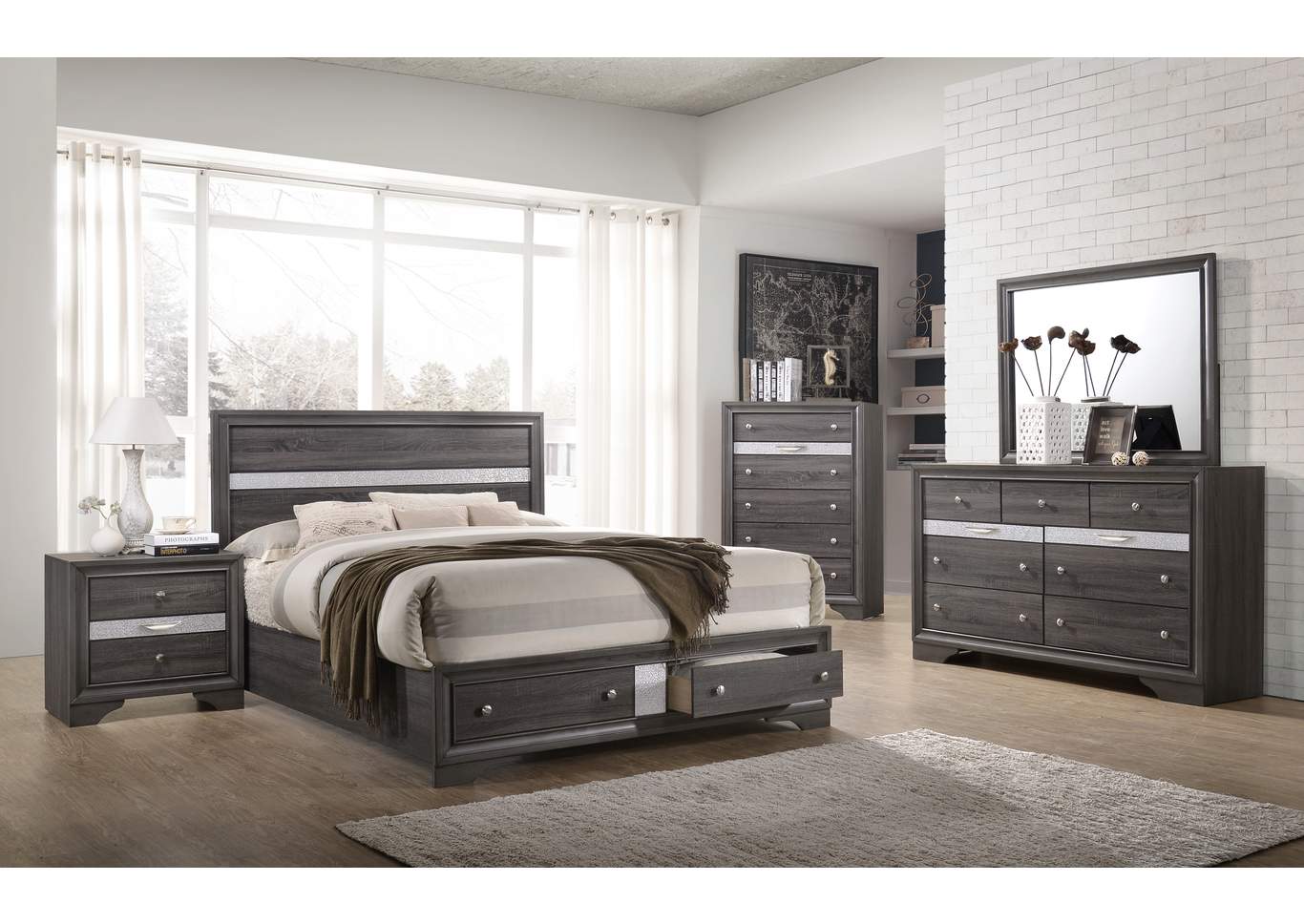 Queen Bed,Galaxy Home Furniture