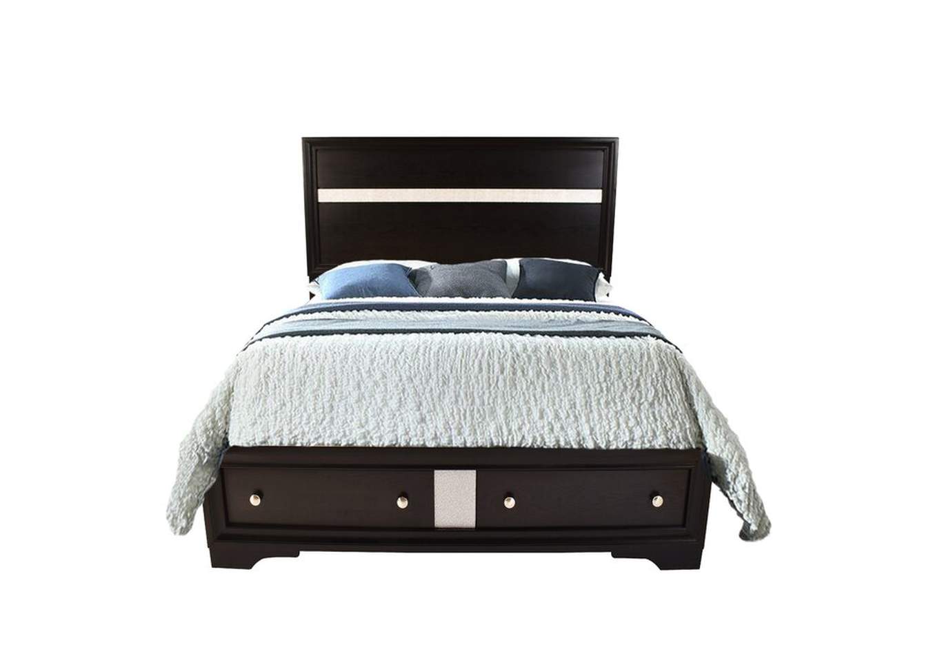 Matrix Black Queen Bed,Galaxy Home Furniture