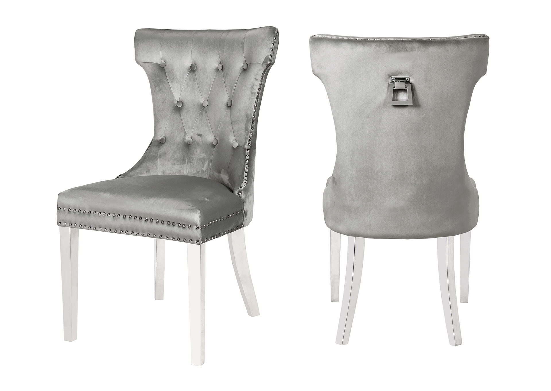 Rita Light Gray Accent chairs / dining chairs,Galaxy Home Furniture