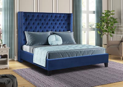 Allen Blue Queen Bed