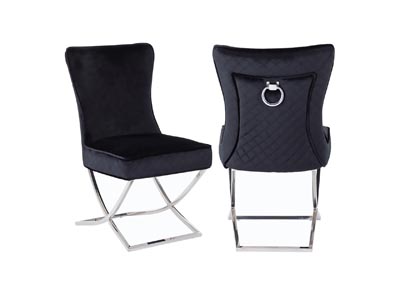 Image for Janet Black Steel Leg Dining Chair