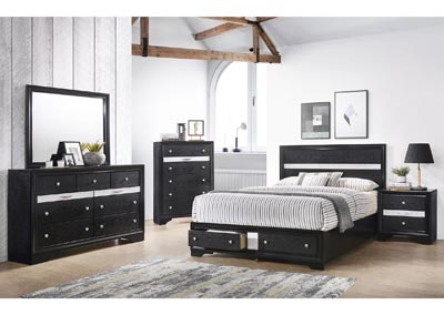 Image for Matrix Black 4 Piece King Bedroom Set