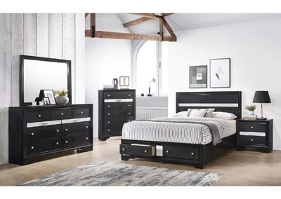 Matrix Black 4 Piece Queen Bedroom Set