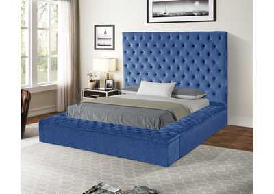 Image for Nora Navy/Blue Full Upholstered Bed