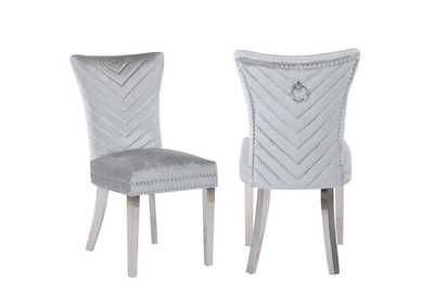Image for Eva Silver Steel Leg Dining Chair