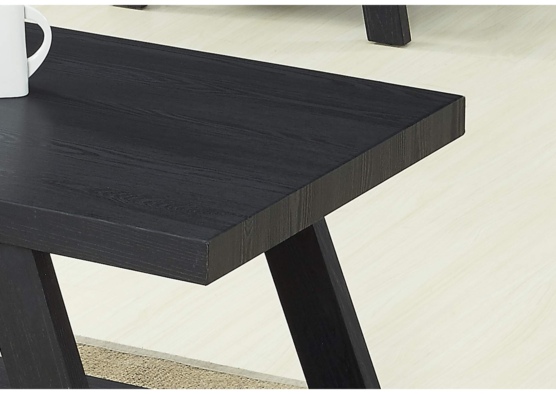 Black 3 Piece Coffee & End Table Set,Global Trading