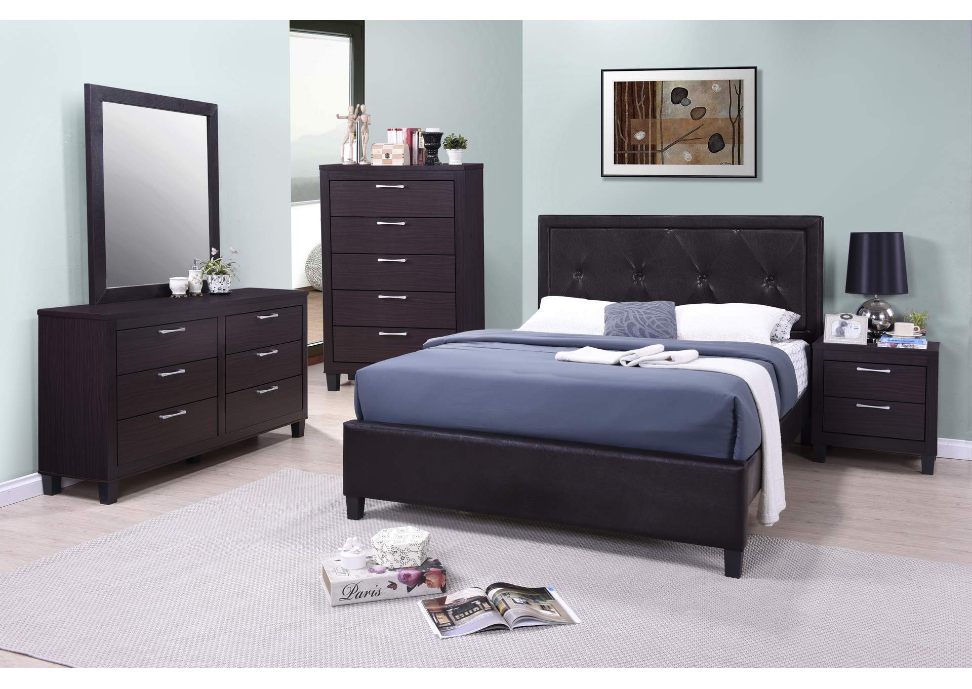 Tripton Dark Grey Nightstand,Global Trading