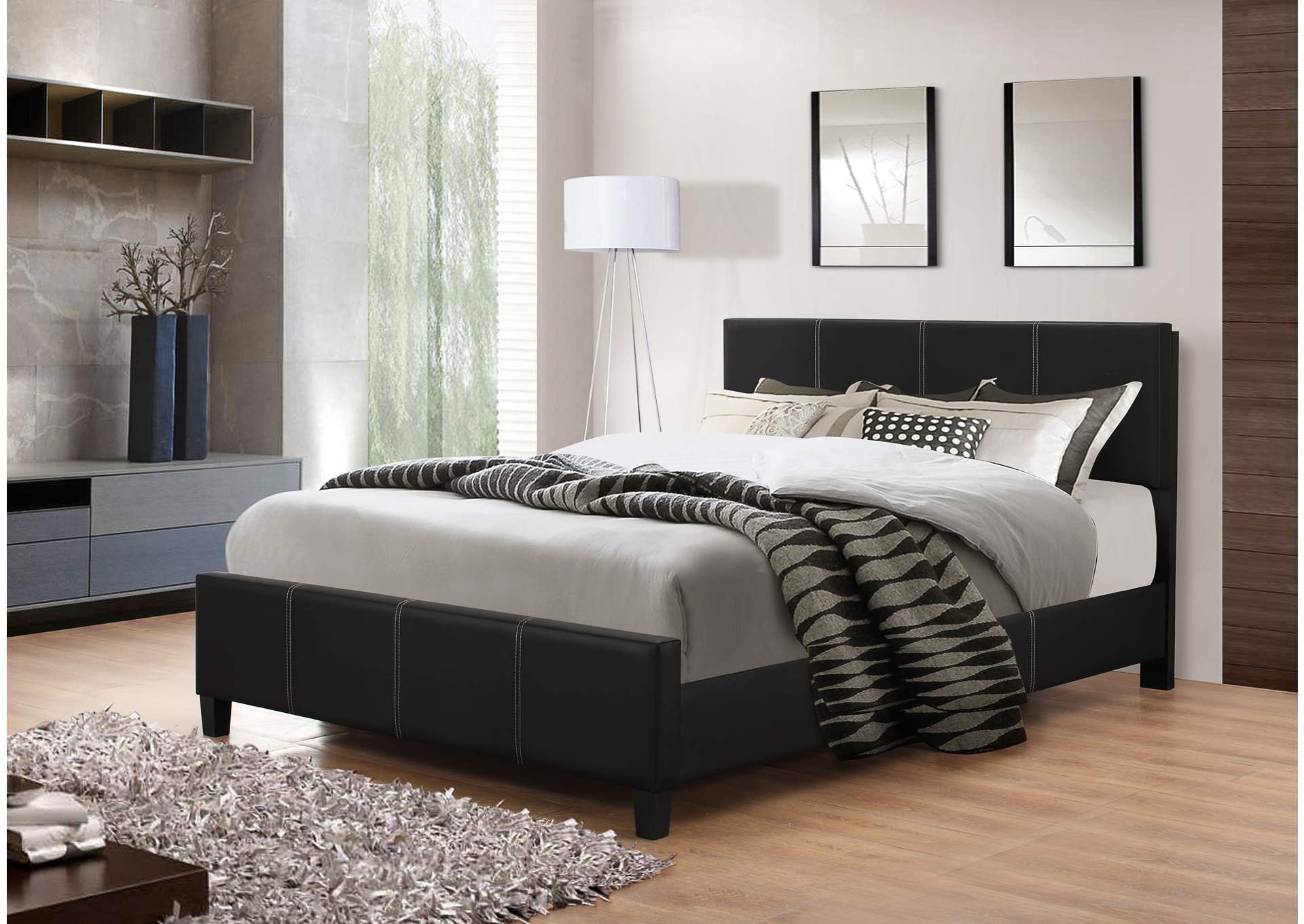 Harlynx Black Twin Bed,Global Trading