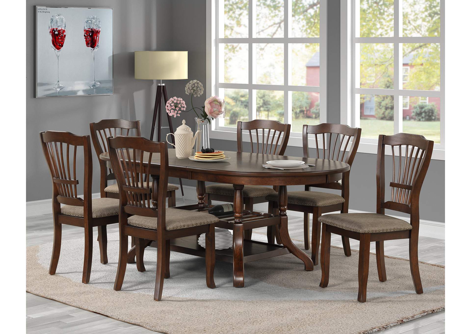 D2424 Bixby Rectangle Dining Table,Global Trading