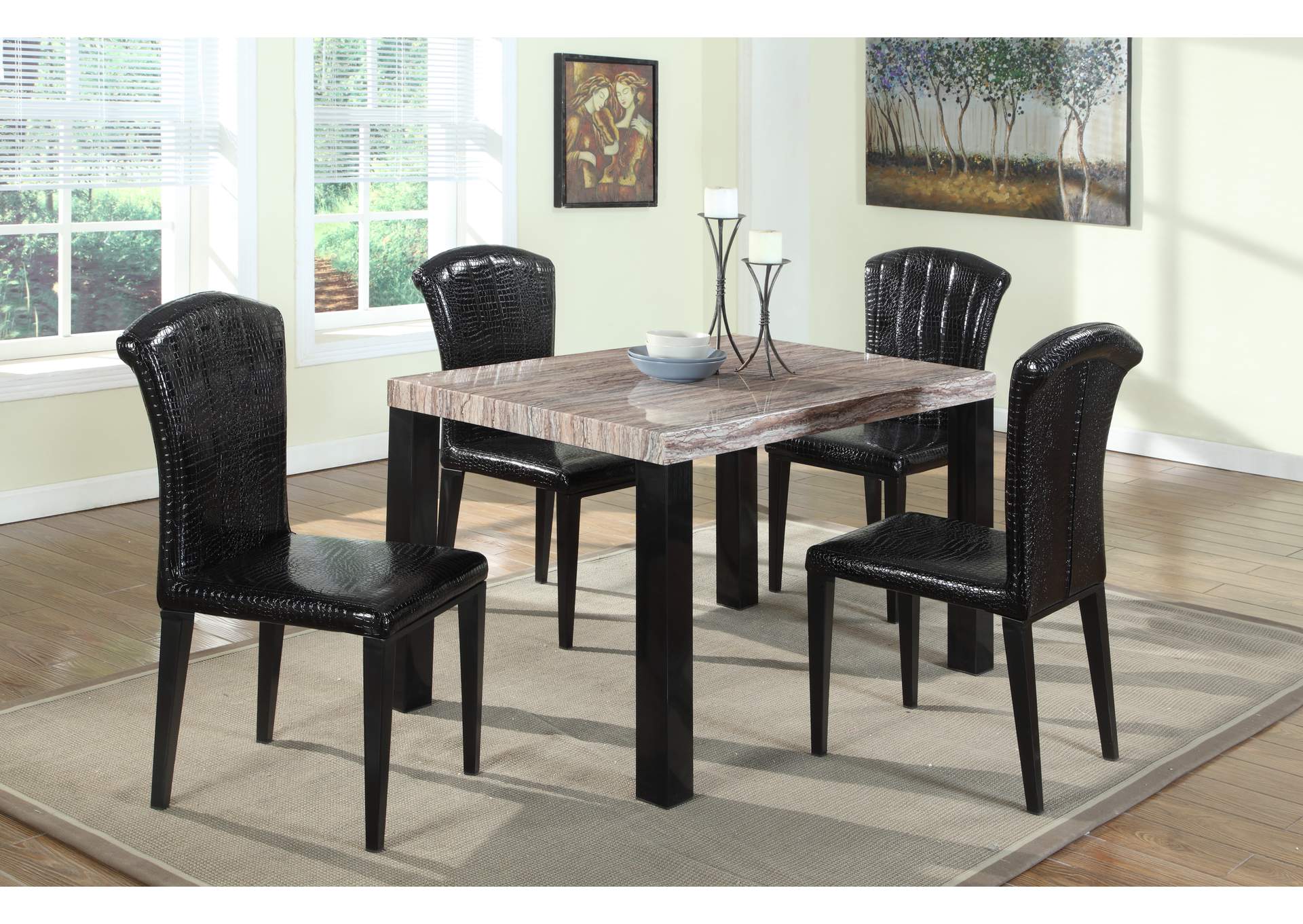 D2727Br Brown Dining Table,Global Trading