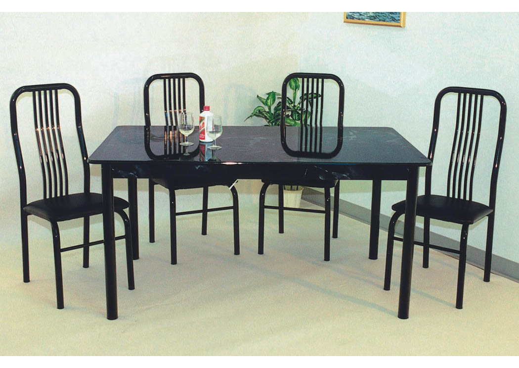 D3413K Black Marble Top Table,Global Trading
