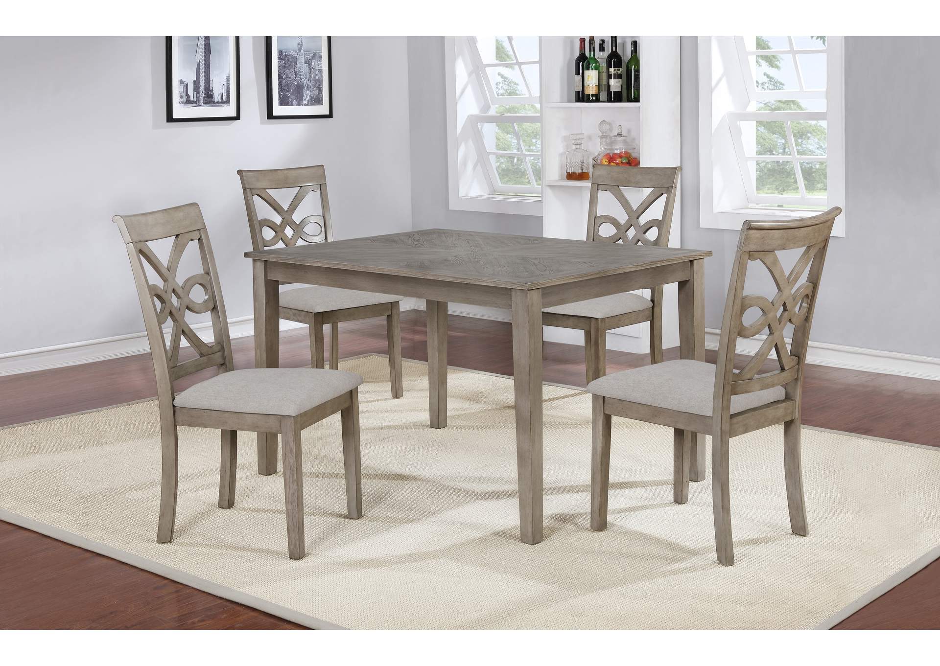 D3599 5 Piece Dining Set 5 In 1,Global Trading