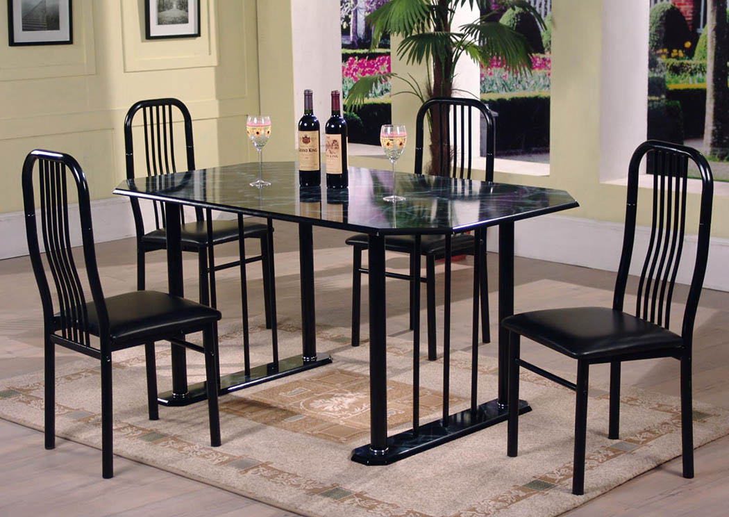 Black Marble Top Dining Table,Global Trading