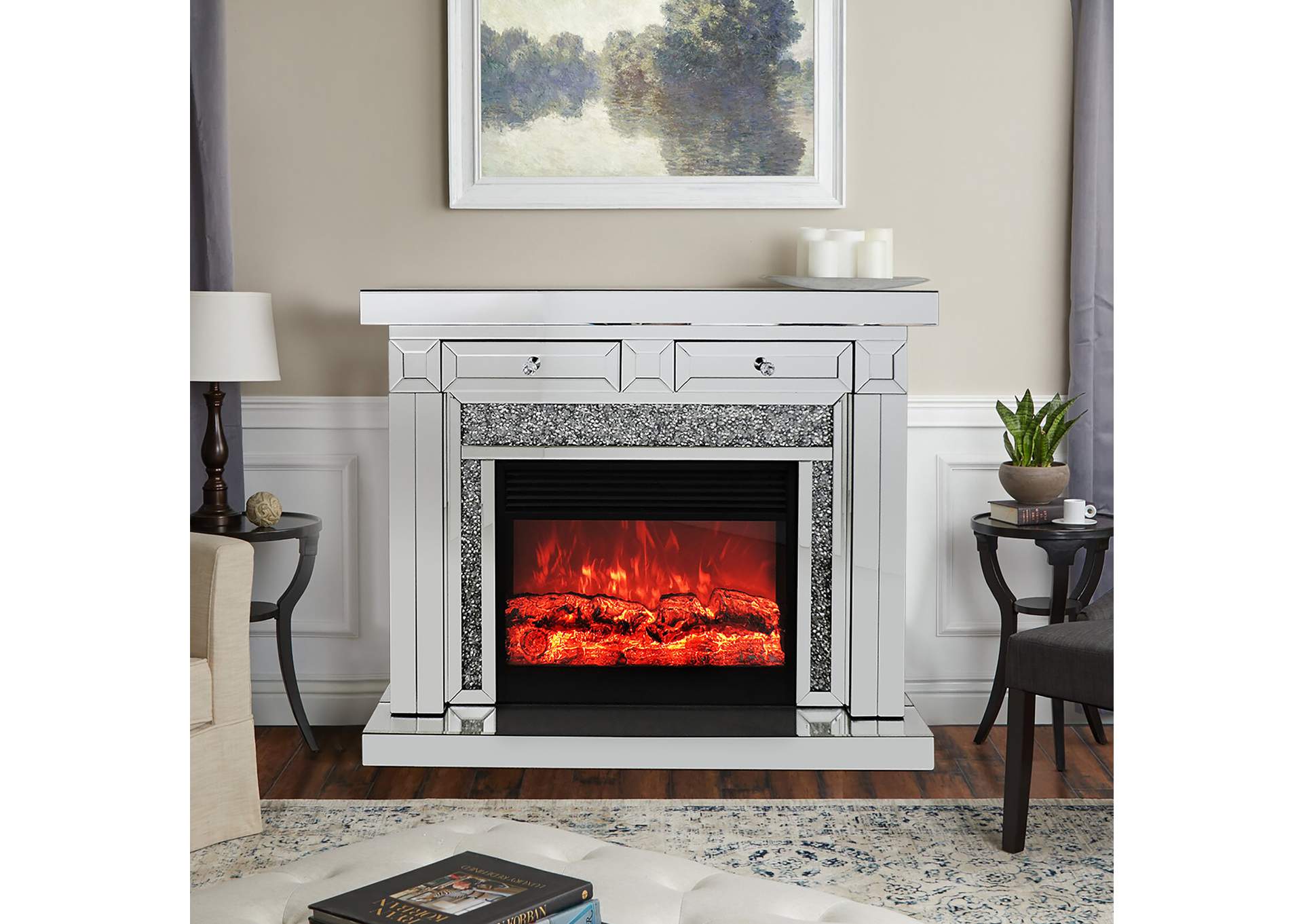F0001 Fireplace With Heater,Global Trading
