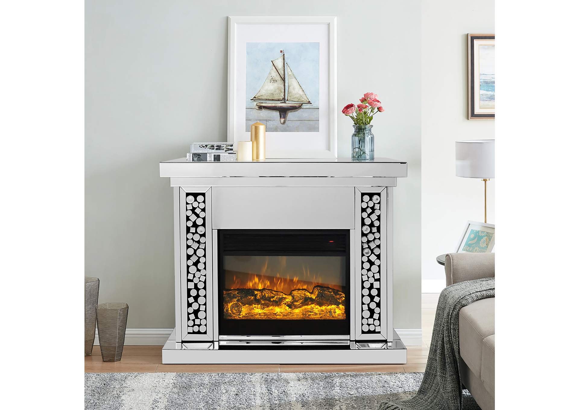 F0003 Fireplace With Heater,Global Trading
