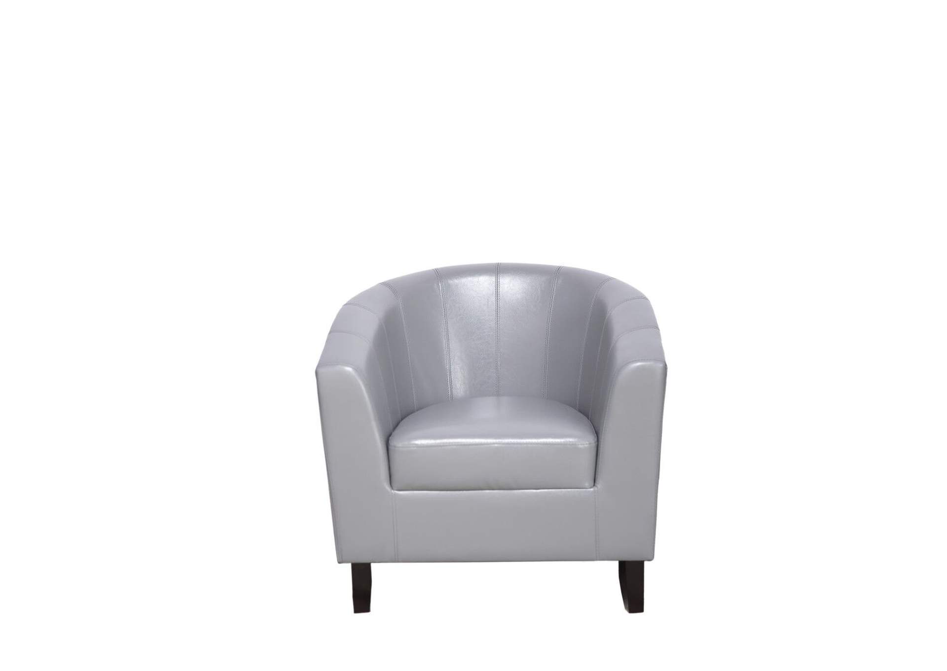 U112G Grey Faux Leather Tub Chair,Global Trading