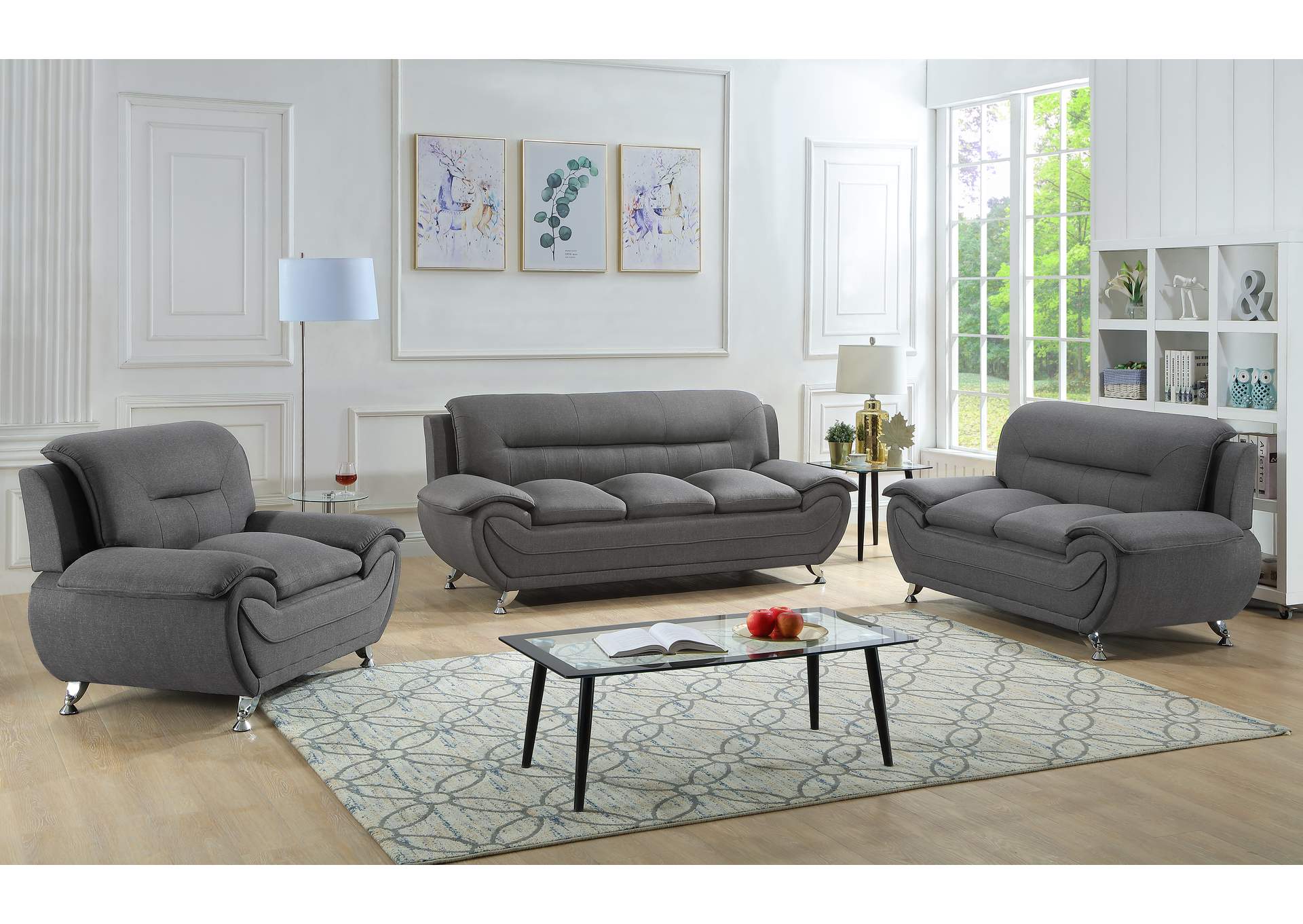 U2721 Sofa And Loveseat And Chair,Global Trading