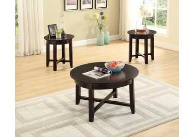 Brown 3 Piece Coffee & End Table Set