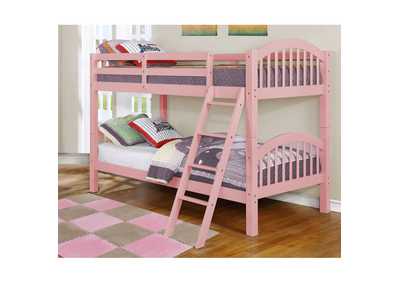 4472P Pink Twin - Twin Bunk Bed Box B
