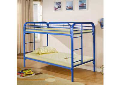 4484U Twin - Twin Bunk Bed Blue