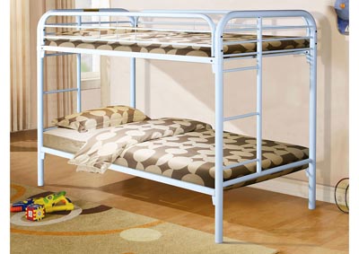 4484W Twin - Twin Bunk Bed White
