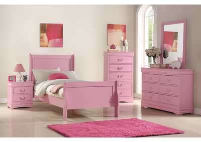 Image for B291 Pink 5 Drawer Chest