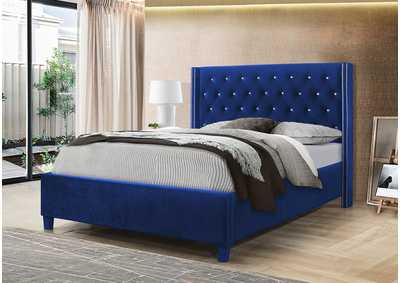 Image for B626 Blue Velvet Queen Bed